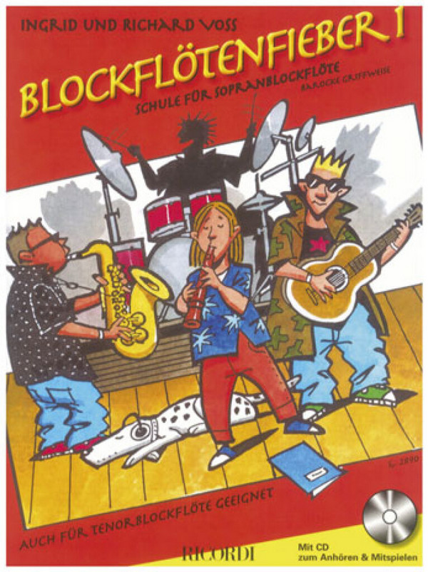 Blockflötenfieber Band 1 (+CD)  für Sopranblockflöte (Tenorblockflöte)  (barocke Griffweise)