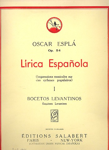 Bocetos Levantinos para piano&nbsp;&nbsp;&nbsp;&nbsp;