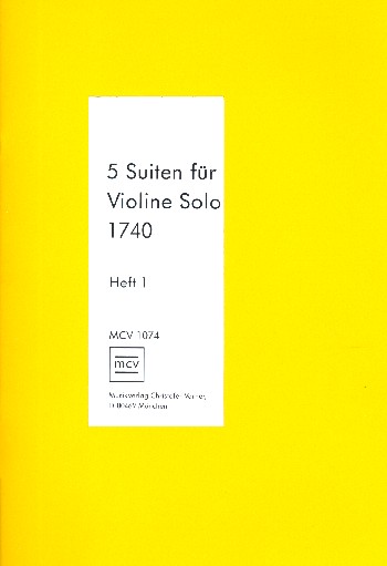 5 Suiten Band 1 (Nr.1-3)  für Violine  