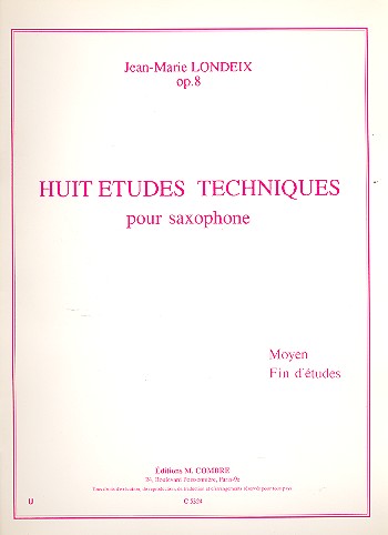 8 Études techniques op.8  pour saxophone  