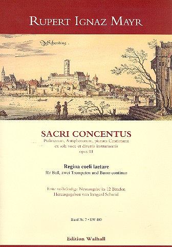 Regina coeli laetare  für Bass, 2 Trompeten und Bc  2 Partituren und Stimmen (Bc nicht ausgesetzt)