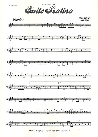 Suite Latina für Zupforchester  (Blockflöte und Percussion ad lib)  2. Stimme