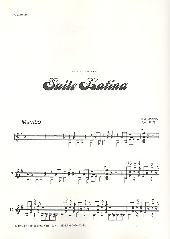Suite Latina  für Zupforchester (Blockflöte und Percussion ad lib)  4. Stimme