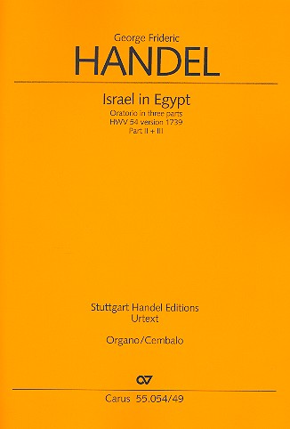 Israel in Egypt HWV54 für Soli, gem Chor&nbsp;&nbsp;und Orchester&nbsp;&nbsp;Orgel