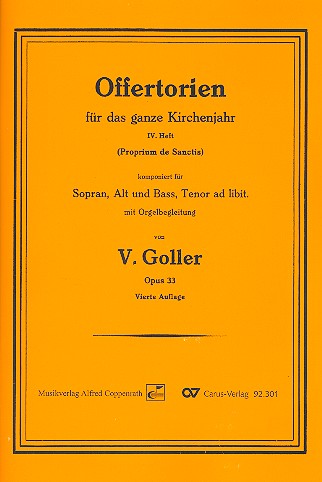 Offertorien op.33 Bd.4 für Sopran, Alt,