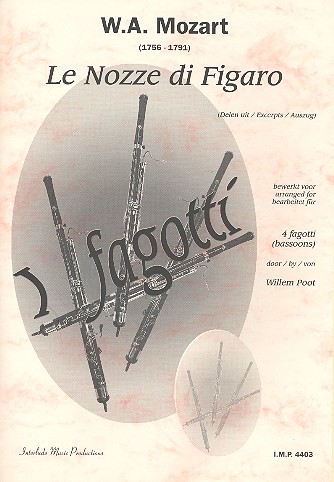 Le Nozze di Figaro&nbsp;&nbsp;für 4 Fagotte&nbsp;&nbsp;Partitur und Stimmen