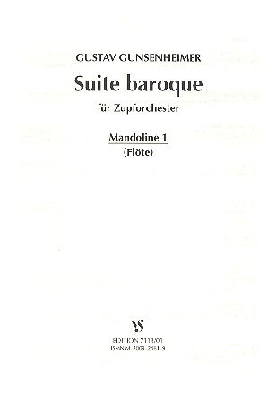 Suite Baroque für Zupforchester  Mandoline 1 (Flöte)  Stimme