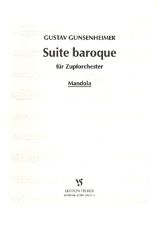 Suite Baroque für Zupforchester  Mandola  Stimme