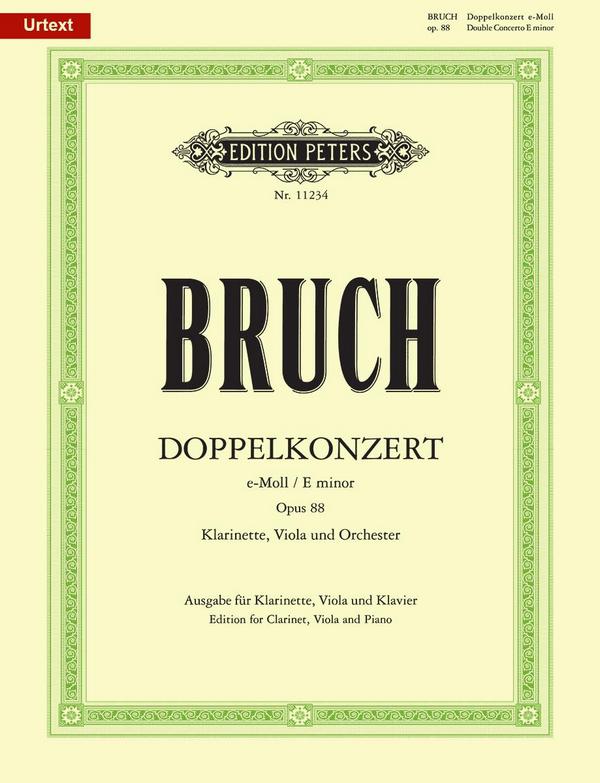 Konzert e-Moll op.88 für Klarinette, Viola und Orchester  für Klarinette, Viola und Klavier  Stimmen