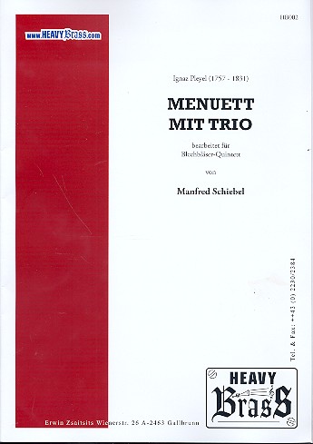 Menuett mit Trio für 5 Blechbläser  (Hrn, 2 Trp, Pos, Tb)  Partitur+Stimmen