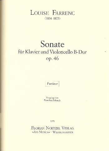 Violoncellosonate op.46  für Violoncello und Klavier  Partitur, gebunden