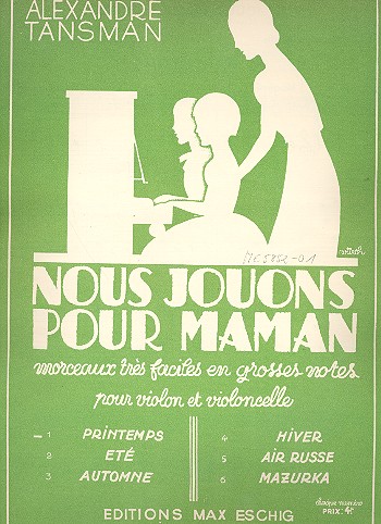 Printemps pour violon et violoncelle&nbsp;&nbsp;2 partitions&nbsp;&nbsp;