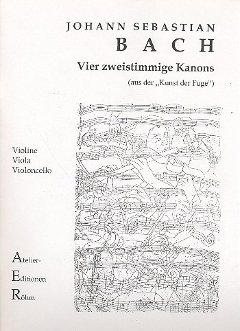 4 zweistimmige Kanons&nbsp;&nbsp;für Violine, Viola und Violoncello&nbsp;&nbsp;Stimmen