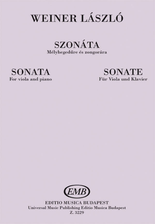 Sonate für Viola und Klavier&nbsp;&nbsp;&nbsp;&nbsp;