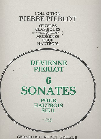 6 Sonates vol.1 (nos.1-3)   pour hautbois  