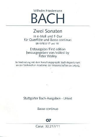 2 Sonaten für Flöte und Bc  Basso continuo  