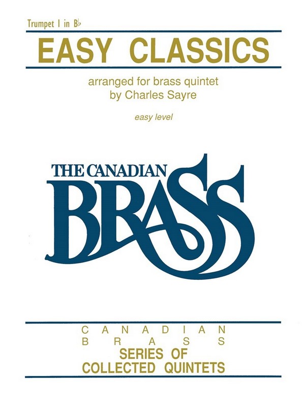 Easy Classics for 2 trumpets, horn in F,  trombone and tuba  trumpet 1