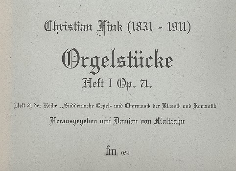 Orgelstücke Band 1 op.71    