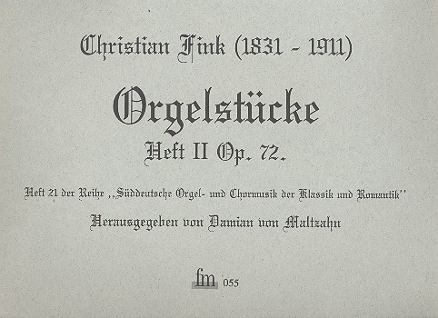 Orgelstücke Band 2 op.72    
