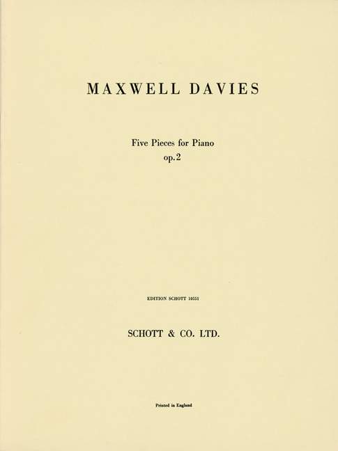 5 Pieces op.2  for piano  