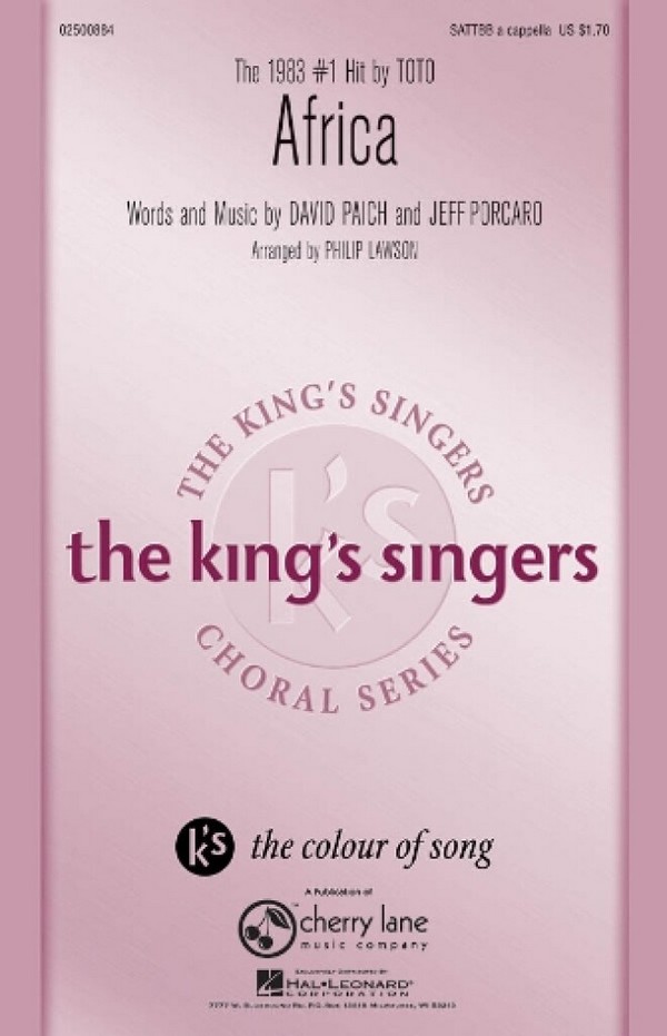 Africa   for mixed chorus a cappella  chorus score
