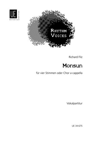 Monsun&nbsp;&nbsp;für 4 Stimmen (gem Chor) a cappella&nbsp;&nbsp;Partitur
