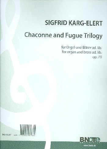 Chaconne and Fugue Trilogy with Choral&nbsp;&nbsp;op.37 für Orgel (Bläser ad lib)&nbsp;&nbsp;Partitur