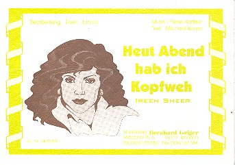 Heut abend hab ich Kopfweh:&nbsp;&nbsp;für Big Band&nbsp;&nbsp;Direktion und Stimmen