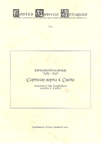 Capriccio sopra il Cucho für 4  Blockflöten  Partitur und Stimmen