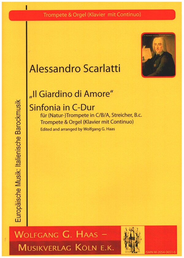 Sinfonia C-Dur  für (Natur-)Trompete,&nbsp;&nbsp;Streicher und Bc für Trompete und&nbsp;&nbsp;Orgel (Klavier+Continuo)