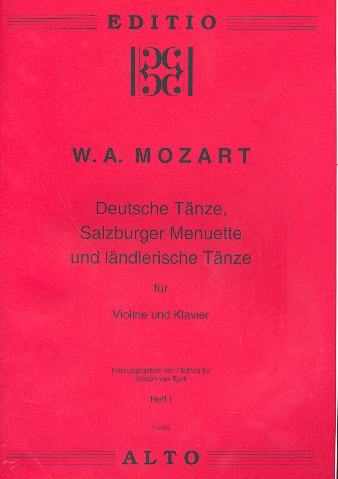 Deutsche Tänze, Salzburger Menuette und ländlerische Tänze Band 1&nbsp;&nbsp;für Violine und Klavier&nbsp;&nbsp;