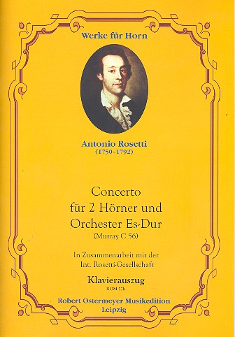 Konzert Es-Dur   für 2 Hörner und Orchester  Klavierauszug