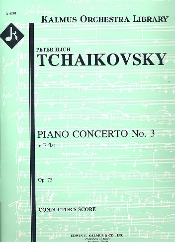Concerto e flat major no.3 op.75&nbsp;&nbsp;for piano and orchestra&nbsp;&nbsp;full score