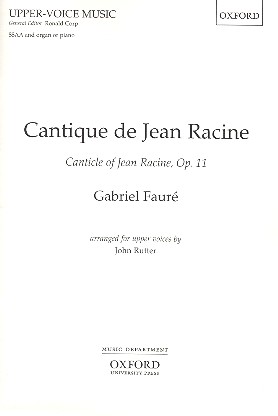 Cantique de Jean Racine op.11 for female&nbsp;&nbsp;chorus and organ (piano)&nbsp;&nbsp;score (frz/en)