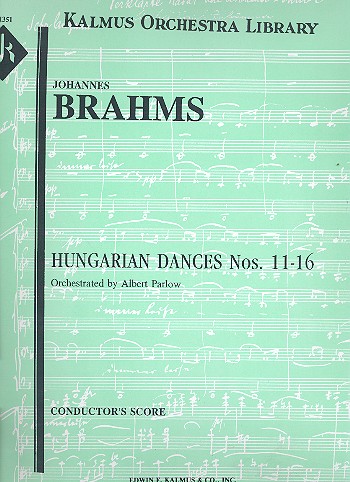 Hungarian Dances nos.11-16 for orchestra&nbsp;&nbsp;score&nbsp;&nbsp;