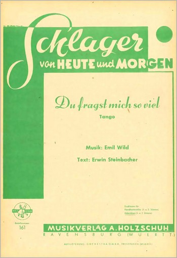 Du fragst mich so viel  Tango für Akkordeon  