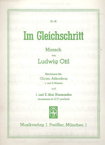 Im Gleichschritt für 2 Akkordeon  Partitur  