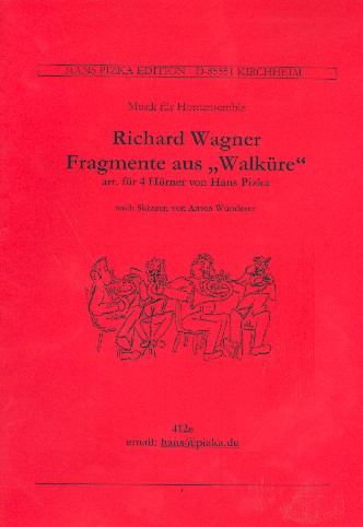 Fragmente aus Wagners Walküre  für 4 Hörner  Partitur und Stimmen