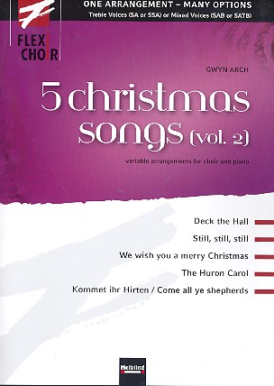 Flexi Choir - 5 Christmas Songs vol.2&nbsp;&nbsp;for mixed chorus and piano&nbsp;&nbsp;score (dt/en)