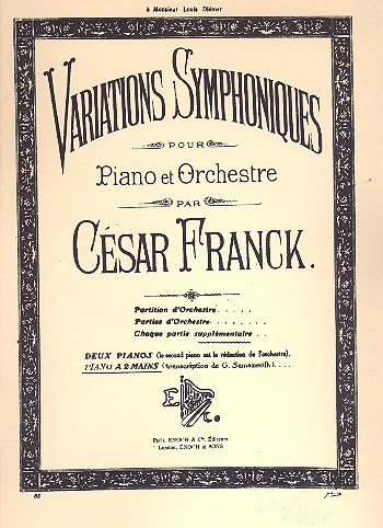 Variations symphoniques pour piano&nbsp;&nbsp;et orchestre pour piano seule&nbsp;&nbsp;
