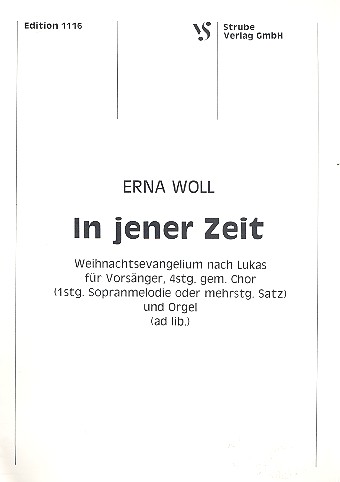 In jener Zeit für Vorsänger, gem Chor  und Orgel ad lib.  Partitur