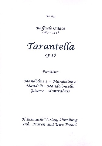 Tarantella op.18  für Zupforchester  Partitur