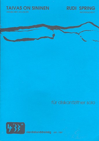 Taivas on Sininen für Diskantzither&nbsp;&nbsp;(mit Text)&nbsp;&nbsp;