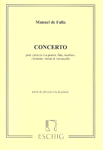 Concerto pour clavecin (piano), flute,  hautbois, clarinette, violon et violoncelle  partie de clavecin (piano)