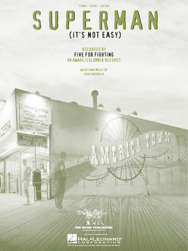 Superman - It's not easy: for  piano/vocal/guitar  