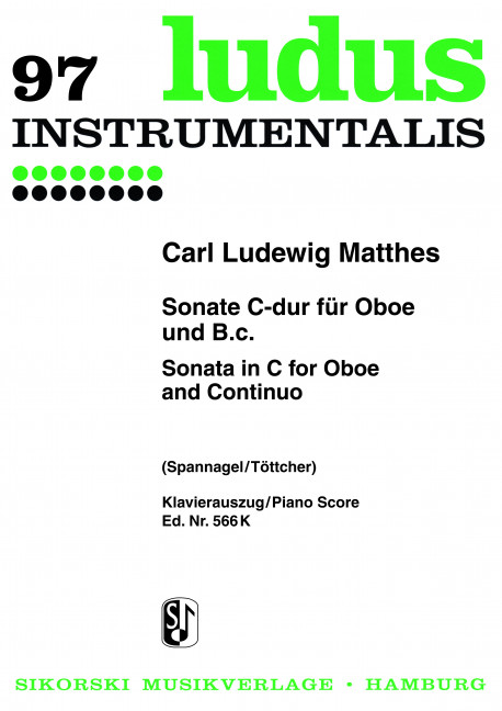 Sonate C-Dur für Oboe und Bc&nbsp;&nbsp;&nbsp;&nbsp;