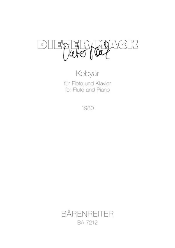 Kebyar für Flöte und Klavier&nbsp;&nbsp;&nbsp;&nbsp;