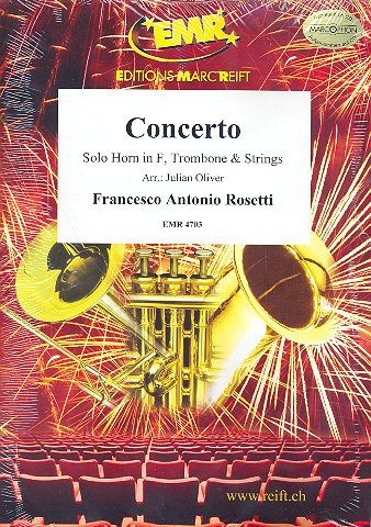 Konzert für Horn in F, Posaune und  Streichorchester  Partitur und Stimmen