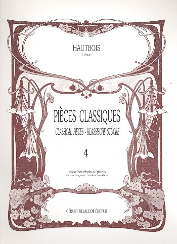 Pièces classiques vol.4 pour hautbois&nbsp;&nbsp;et piano&nbsp;&nbsp;