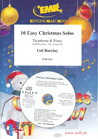 10 easy Christmas Solos (+CD)  for trombone and piano  